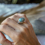 Horizontal Ring in Hubei Turquoise (Size 7.25)