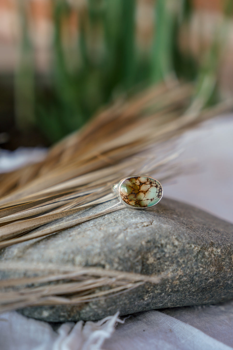 Horizontal Ring in Hubei Turquoise (Size 6.75)