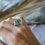 Horizontal Ring in Hubei Turquoise (Size 6.5)