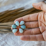 Statement Earrings in Sterling Opal & Hubei Turquoise