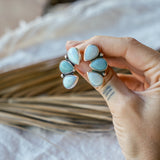 Statement Earrings in Sterling Opal & Hubei Turquoise