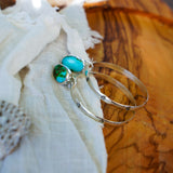 Stud Hoop Earrings in Sonoran Mountain Turquoise