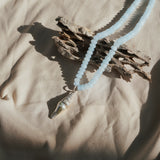 The Spire Shell Necklace in Aquamarine