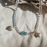 Kyanite Necklace with Sterling Silver Beads