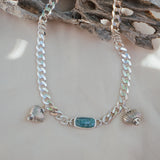 Kyanite Necklace with Sterling Silver Beads