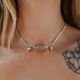 Kyanite Necklace with Sterling Silver Beads