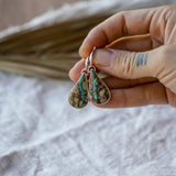 Horseshoe Drops in Royston Ribbon Turquoise