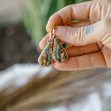 Horseshoe Drops in Royston Ribbon Turquoise