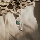 Kyanite Necklace with Sterling Silver Arrow