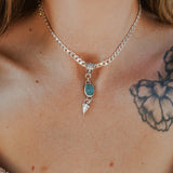 Kyanite Necklace with Sterling Silver Arrow