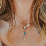 Kyanite Necklace with Sterling Silver Arrow