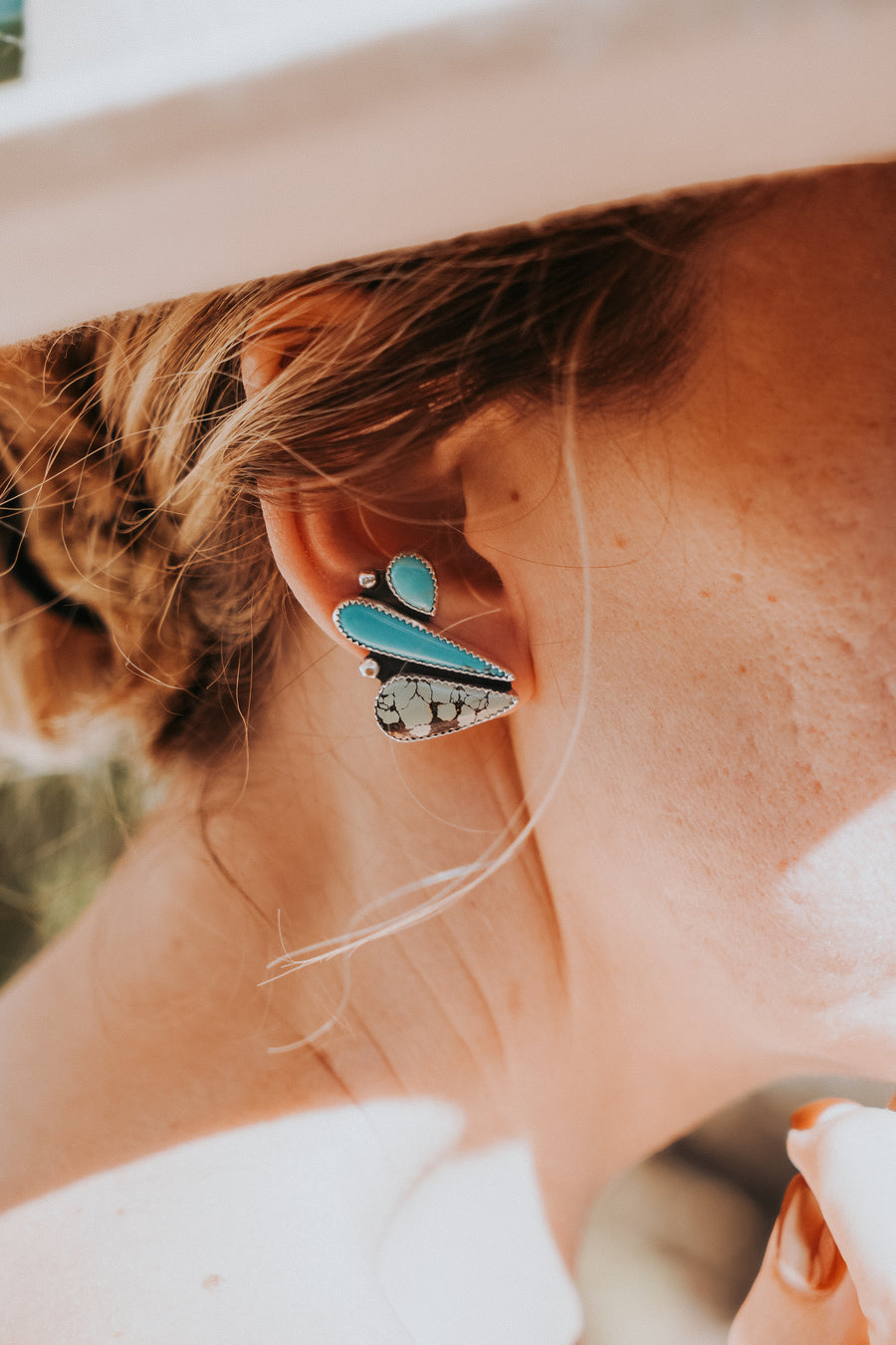Ear Crawlers in Campitos & Hubei Turquoise