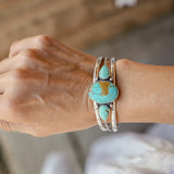 The Agave Cuff in Kingman Turquoise