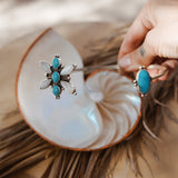 Boho Neck Cuff in Moonstone + Nacozari & Kingman Turquoise