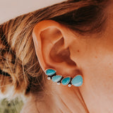 Ear Crawler + Stud Combo in Campitos & Hubei Turquoise