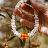 Vintage Puka Shell Necklace with Heishi Shell