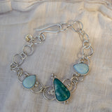 Whitewater Turquoise & Sterling Opal Bracelet