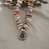 Vintage Puka Shell Necklace with Sterling Silver Shell