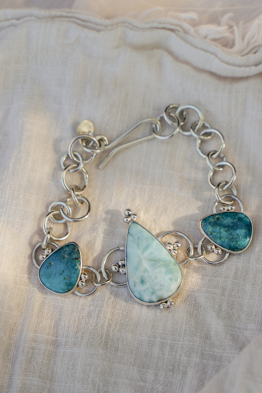 Larimar & Sonoran Gem Turquoise Bracelet