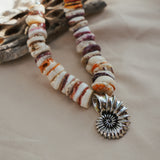 Vintage Puka Shell Necklace with Sterling Silver Shell