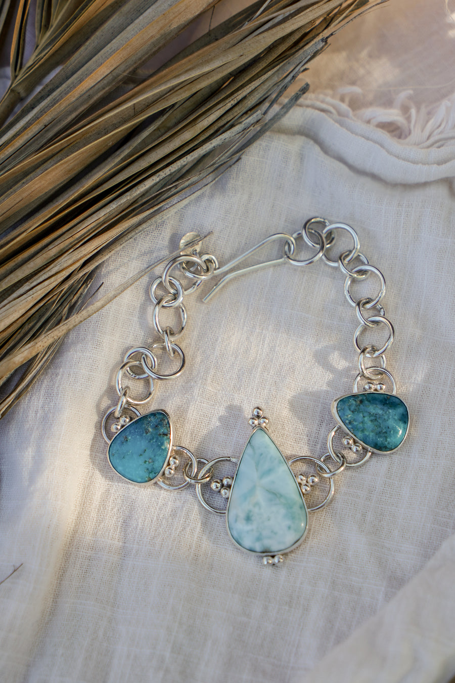 Larimar & Sonoran Gem Turquoise Bracelet