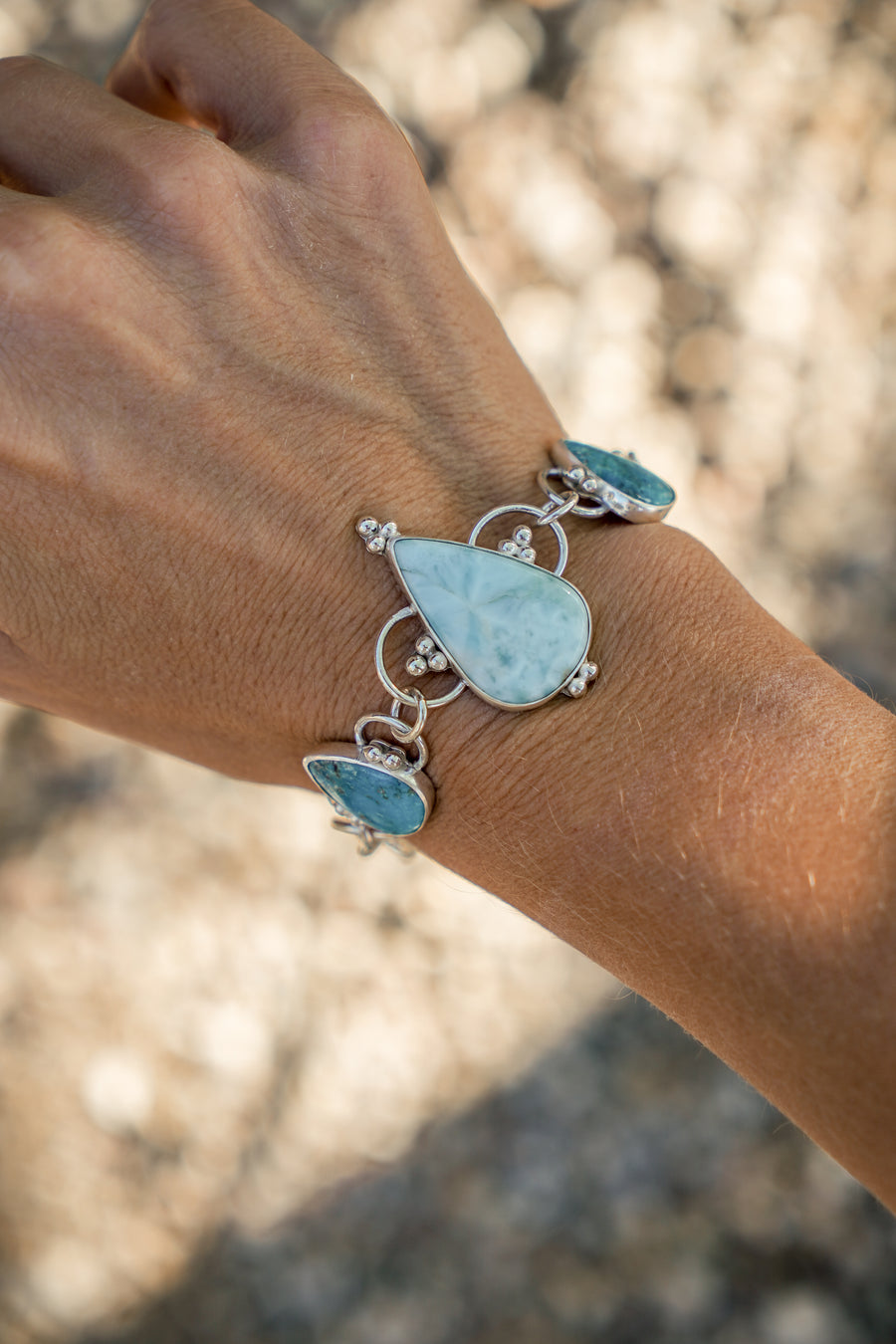 Larimar & Sonoran Gem Turquoise Bracelet