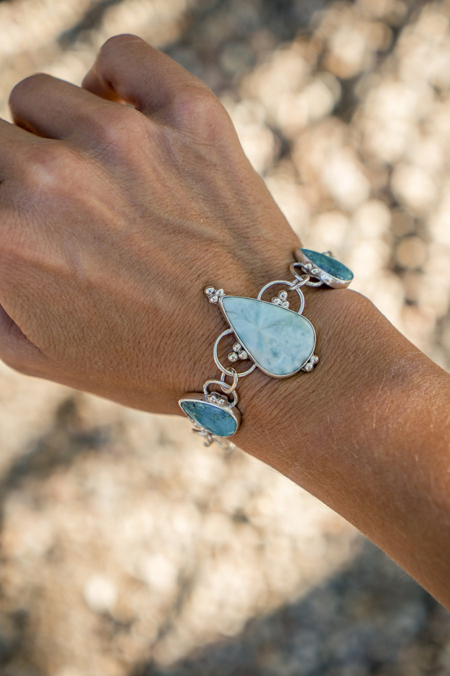 Larimar & Sonoran Gem Turquoise Bracelet