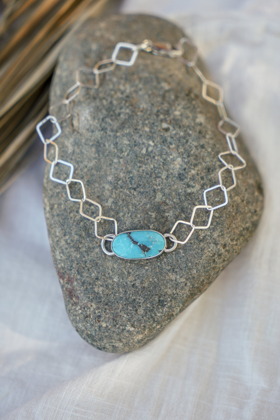 Anklet in Nevada Fox Turquoise