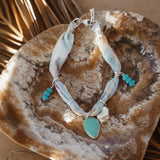 The Fray Baby Anklets Carico Lake Turquoise + Pearl Beads