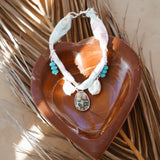 The Fray Baby Anklets in Ocean Jasper + Pearl Beads