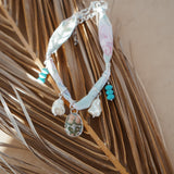 The Fray Baby Anklets in Ocean Jasper + Pearl Beads