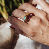 Horizontal Ring in Hubei Turquoise (Size 9)