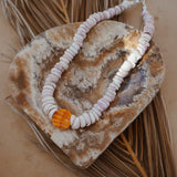 Vintage Puka Shell Necklace with Heishi Shell