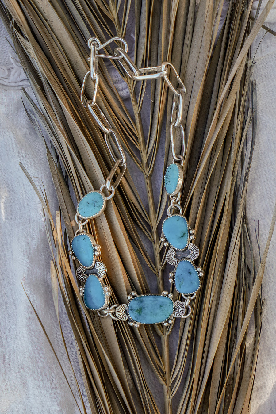 Adjustable Statement Choker in Sonoran Gem Turquoise