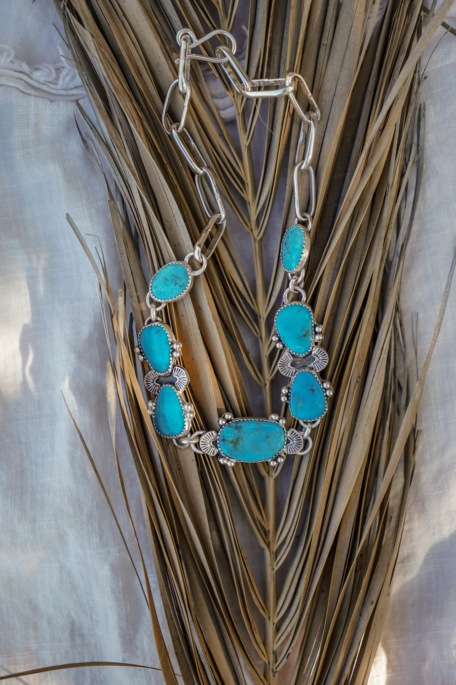 Adjustable Statement Choker in Sonoran Gem Turquoise