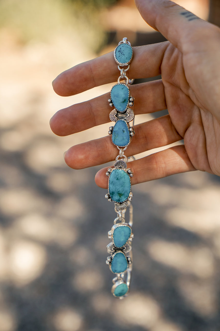Adjustable Statement Choker in Sonoran Gem Turquoise