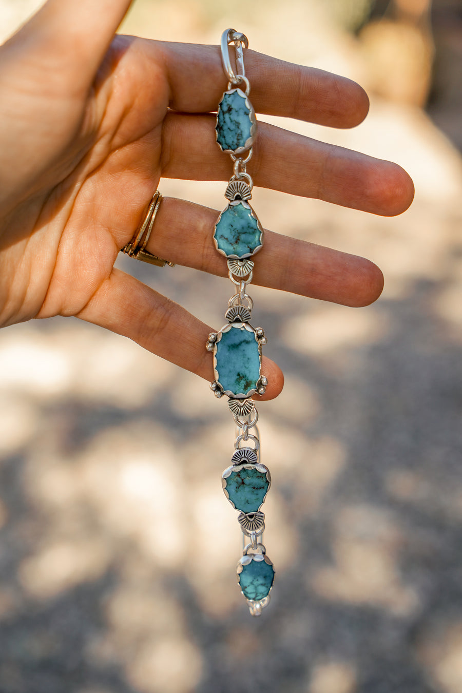 Adjustable Statement Choker in Sonoran Gem Turquoise