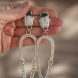 The Rainbow Relic Earrings in White Buffalo