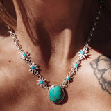 The Desert Sun Necklace in Royston + Lone Mtn Turquoise