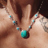 The Desert Sun Necklace in Royston + Lone Mtn Turquoise
