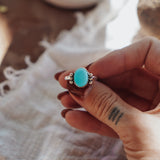 Ellipsis Ring in Campitos Turquoise (Size 8.75)