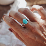 Ellipsis Ring in Campitos Turquoise (Size 8.75)