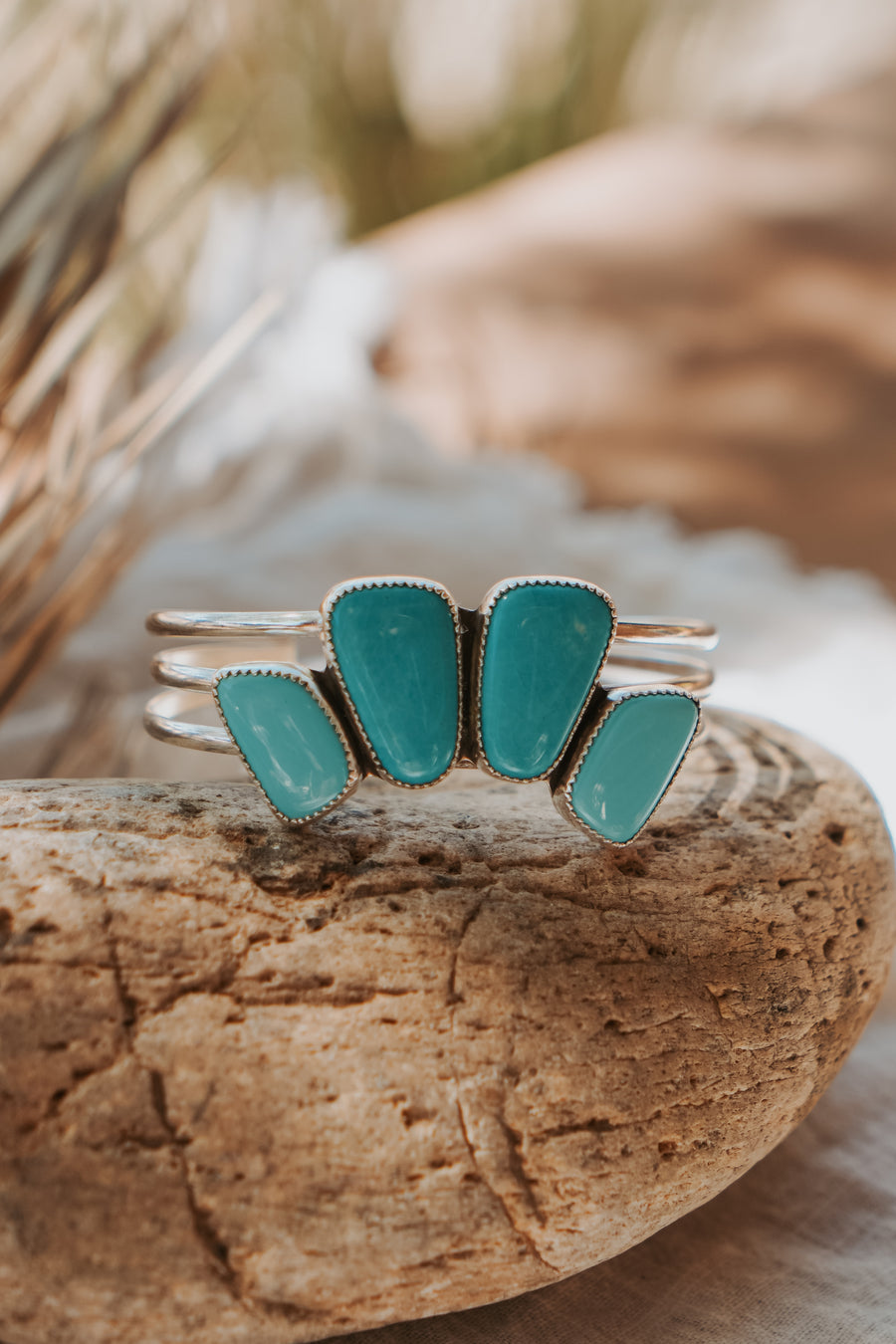 The Earthen Cuff in Campitos Turquoise