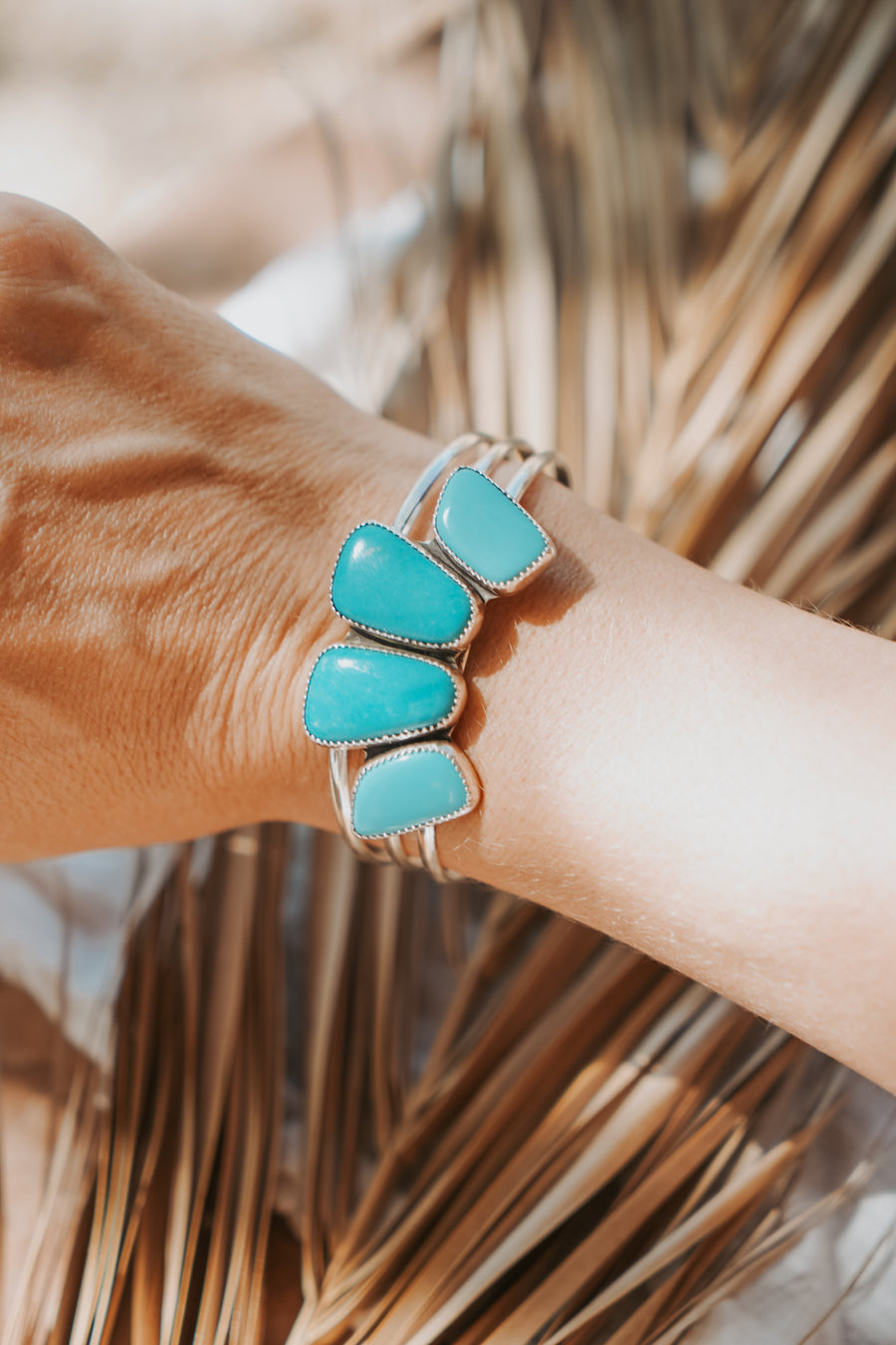 The Earthen Cuff in Campitos Turquoise