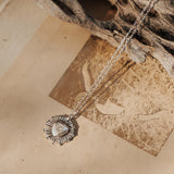 The Heart Ray Necklace with LG Sapphire
