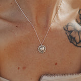 The Heart Ray Necklace with LG Sapphire