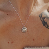 The Heart Ray Necklace with LG Sapphire