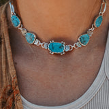 Adjustable Statement Choker in Sonoran Gem Turquoise
