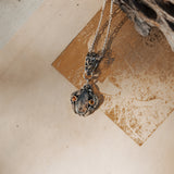 Necklace in Scenic Agate & Citrine