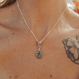Necklace in Scenic Agate & Citrine